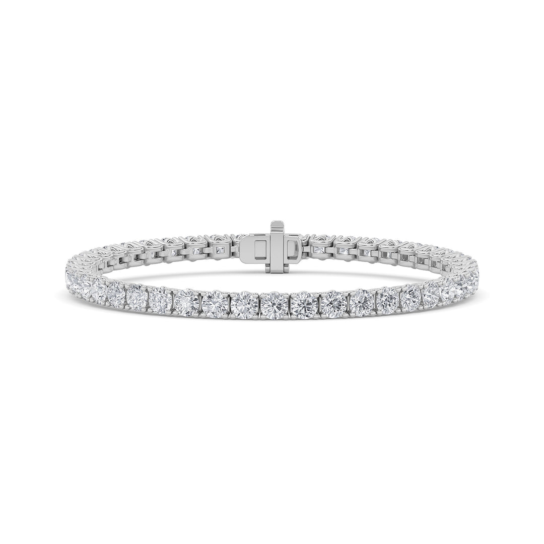 10Cttw Round Shaped Lab Grown Diamond (F/VS) Tennis Bracelet in 14K Gold