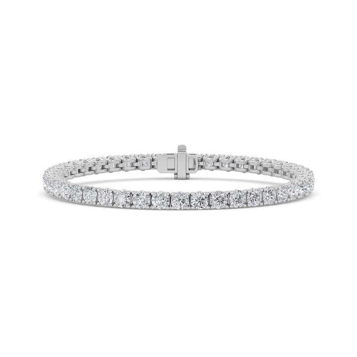 10Cttw Round Shaped Lab Grown Diamond (F/VS) Tennis Bracelet in 14K Gold