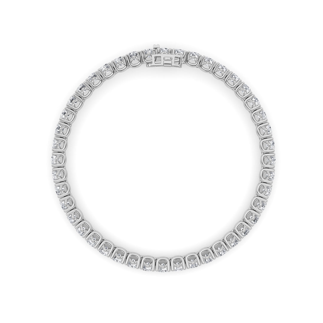 10Cttw Round Shaped Lab Grown Diamond (F/VS) Tennis Bracelet in 14K Gold
