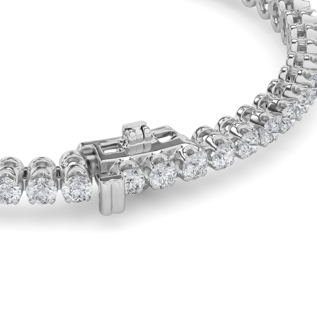 5Cttw Round Shaped Lab Grown Diamond (F/VS) Graduating Tennis Bracelet in 14K Gold
