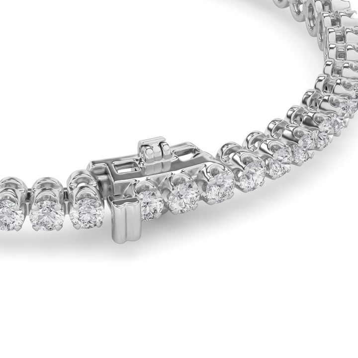 5Cttw Round Shaped Lab Grown Diamond (F/VS) Graduating Tennis Bracelet in 14K Gold