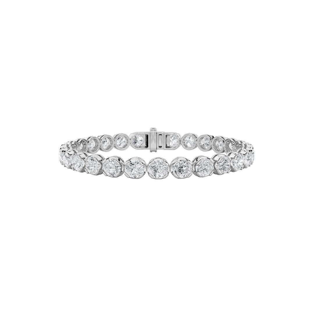 15Cttw Round Shaped Lab Grown Diamond (F/VS)  Bracelet in 14K Gold