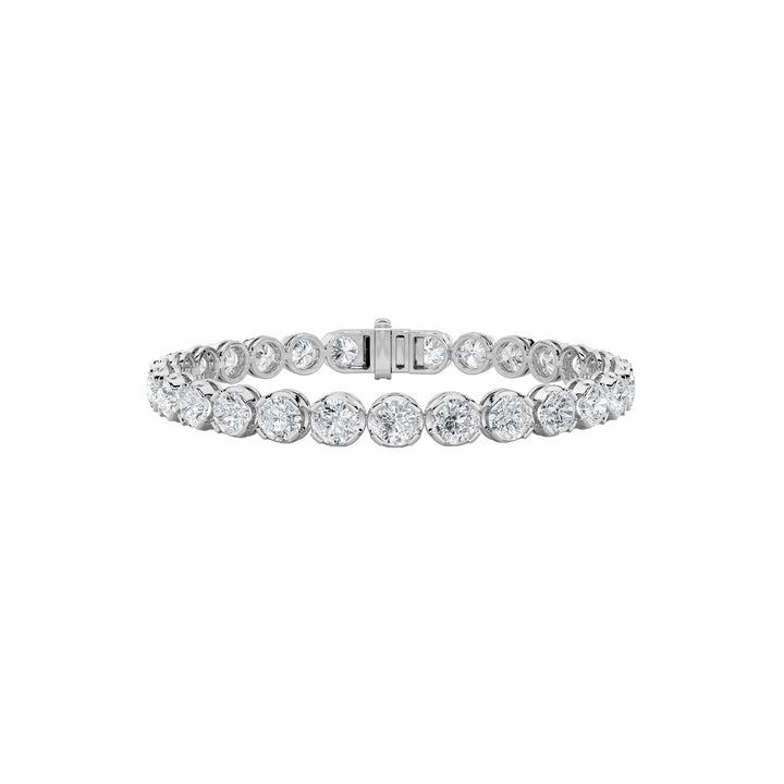 15Cttw Round Shaped Lab Grown Diamond (F/VS)  Bracelet in 14K Gold