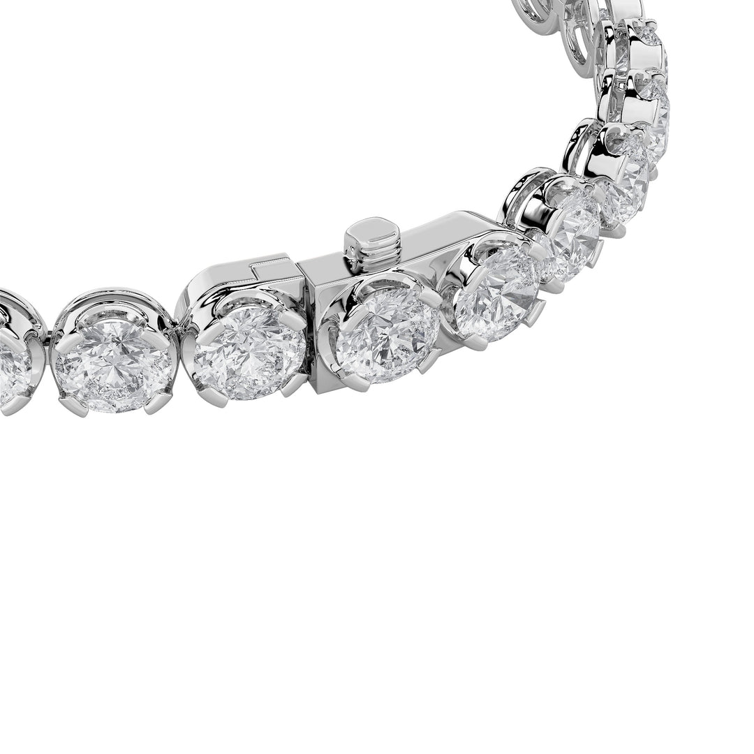 15Cttw Round Shaped Lab Grown Diamond (F/VS)  Bracelet in 14K Gold