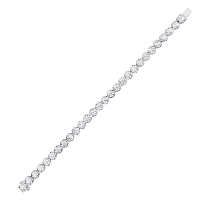 15Cttw Round Shaped Lab Grown Diamond (F/VS)  Bracelet in 14K Gold