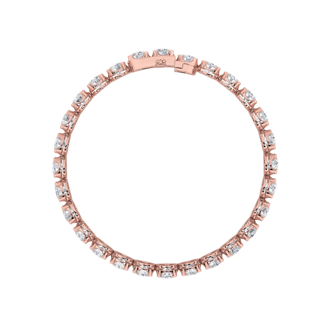 7Cttw Round Shaped Lab Grown Diamond (F/VS)  Bracelet in 14K Gold