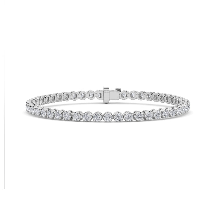 8Cttw Round Shaped Lab Grown Diamond (F/VS)  Bracelet in 14K Gold