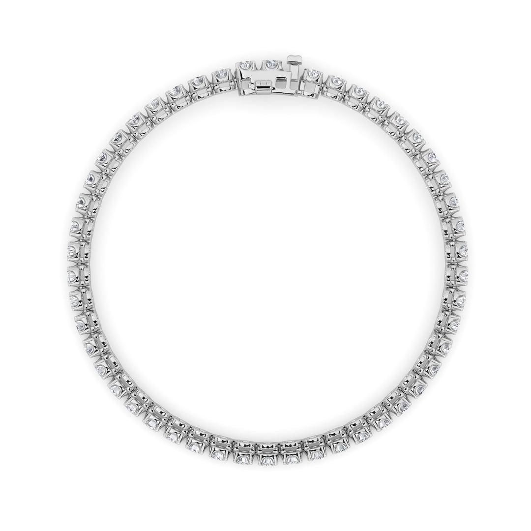 8Cttw Round Shaped Lab Grown Diamond (F/VS)  Bracelet in 14K Gold