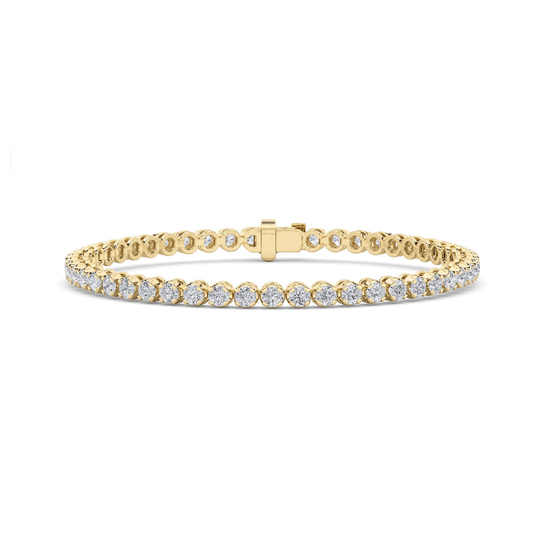 8Cttw Round Shaped Lab Grown Diamond (F/VS)  Bracelet in 14K Gold
