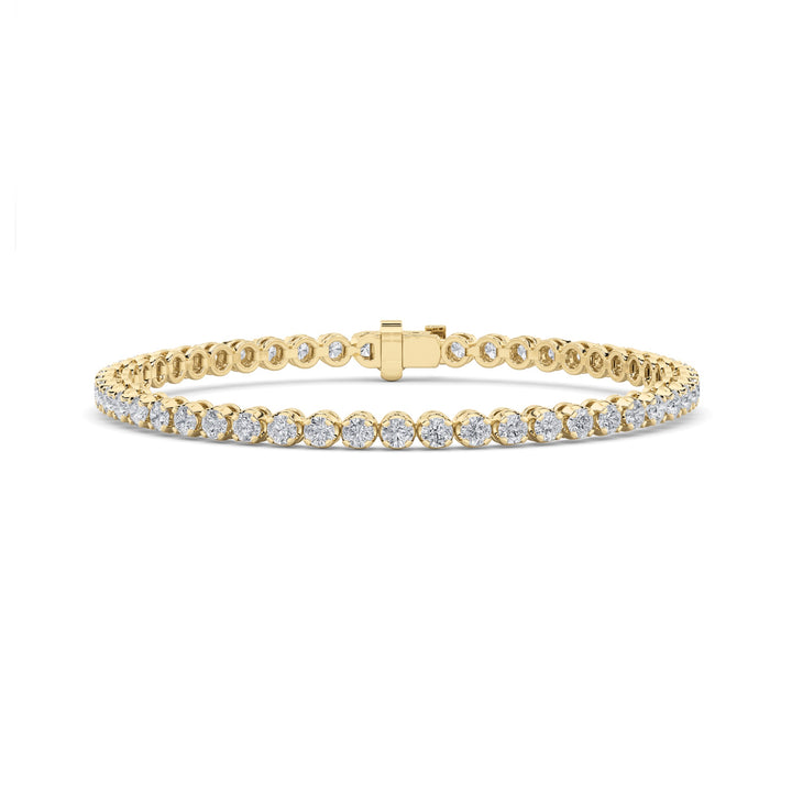 8Cttw Round Shaped Lab Grown Diamond (F/VS)  Bracelet in 14K Gold