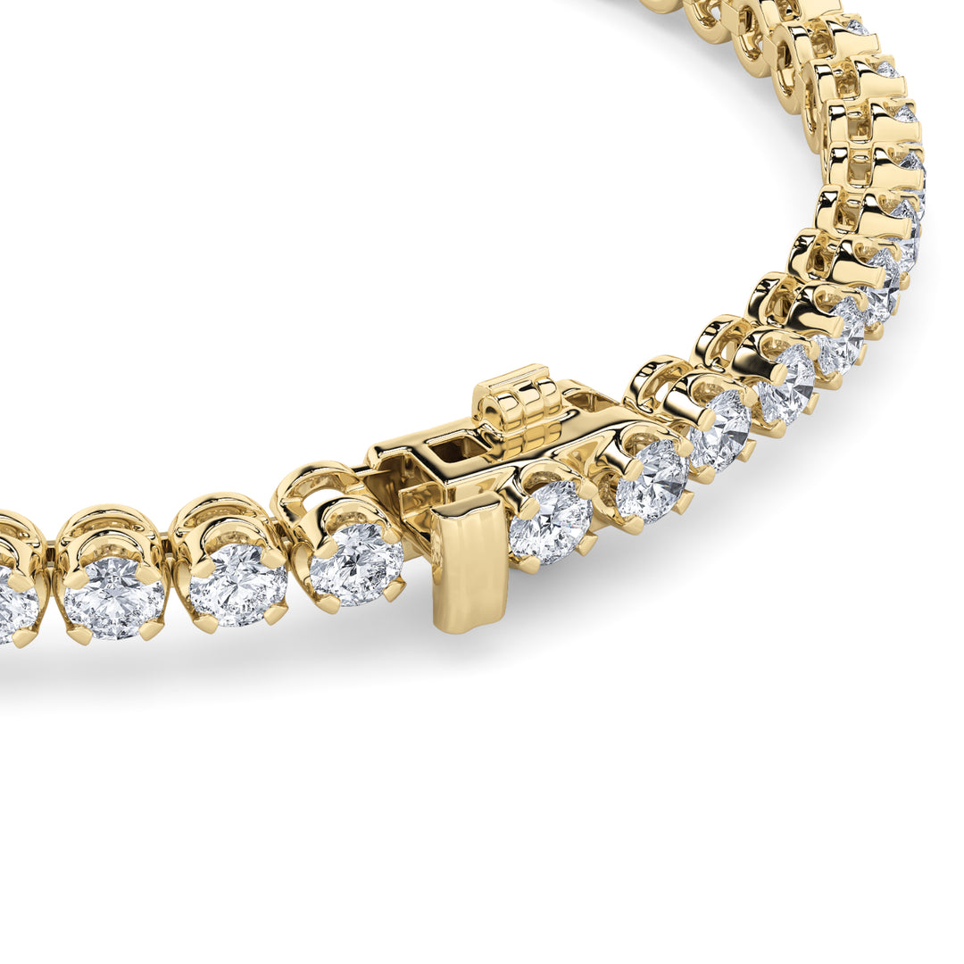 8Cttw Round Shaped Lab Grown Diamond (F/VS)  Bracelet in 14K Gold