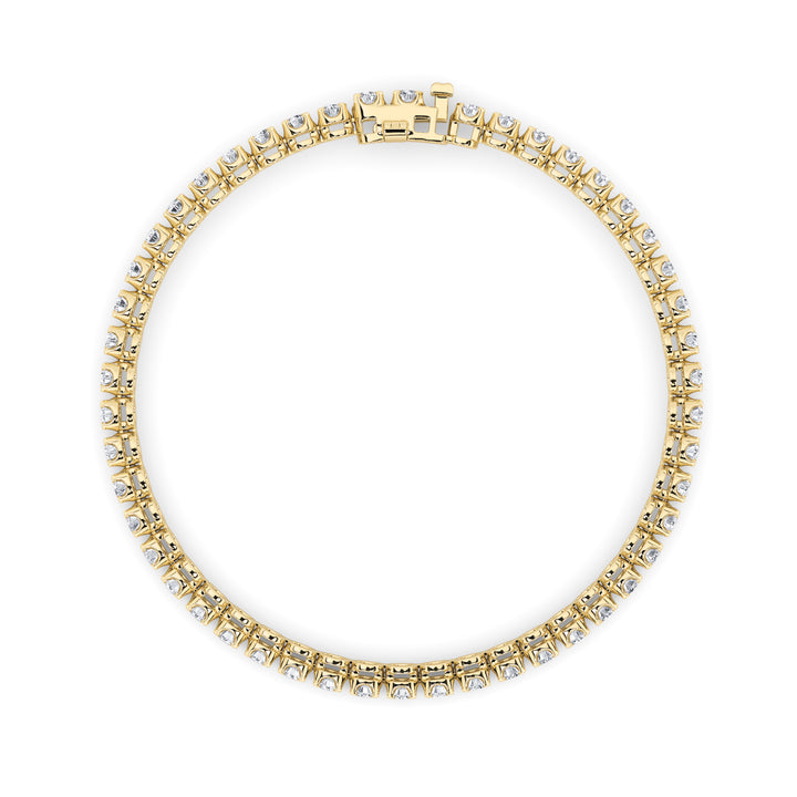 8Cttw Round Shaped Lab Grown Diamond (F/VS)  Bracelet in 14K Gold