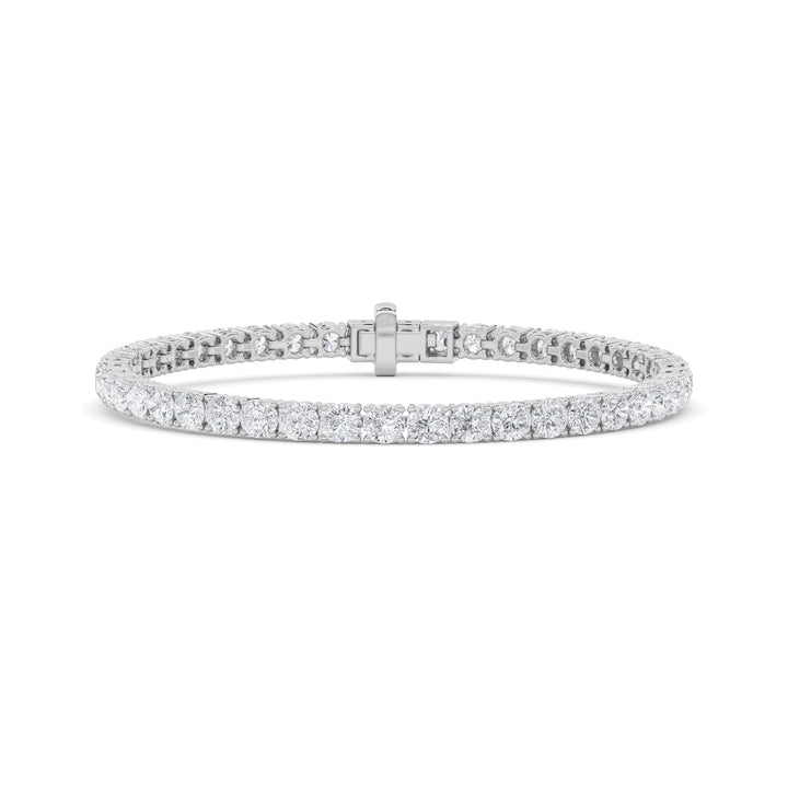 9Cttw Round Shaped Lab Grown Diamond (F/VS) Tennis Bracelet in 14K Gold