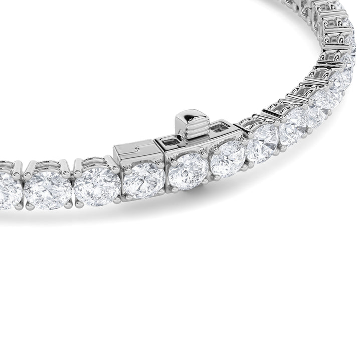 9Cttw Round Shaped Lab Grown Diamond (F/VS) Tennis Bracelet in 14K Gold