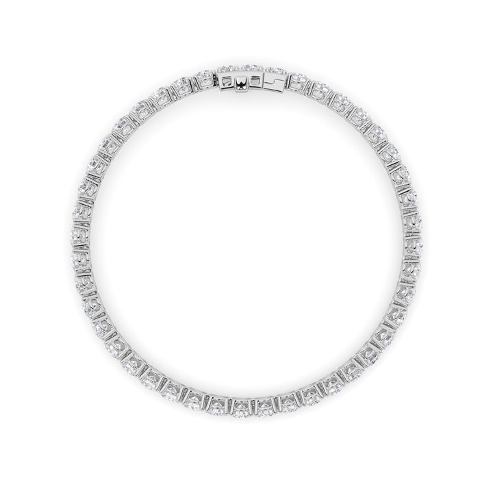 9Cttw Round Shaped Lab Grown Diamond (F/VS) Tennis Bracelet in 14K Gold