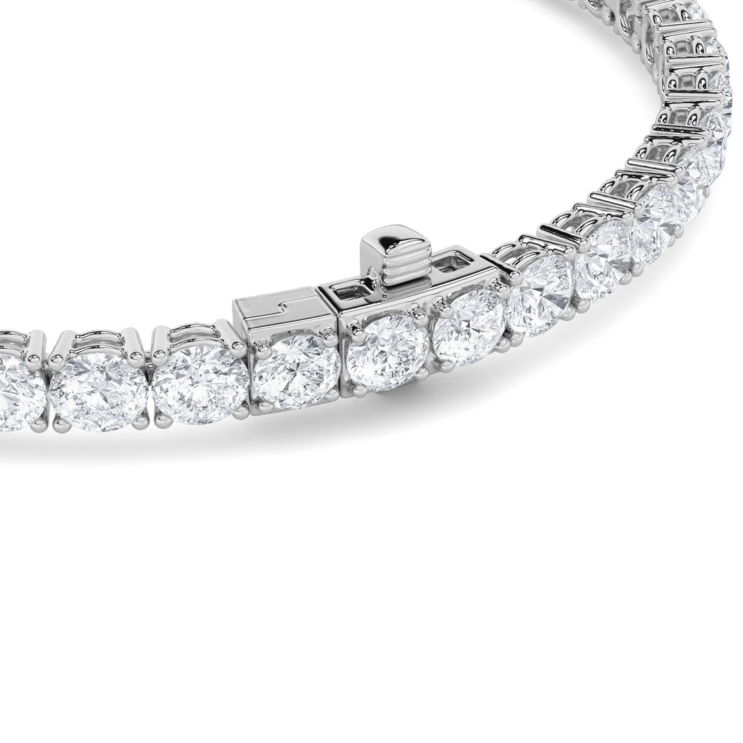9Cttw Round Shaped Lab Grown Diamond (F/VS) Tennis Bracelet in 14K Gold