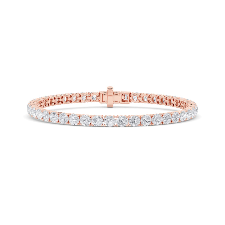 9Cttw Round Shaped Lab Grown Diamond (F/VS) Tennis Bracelet in 14K Gold