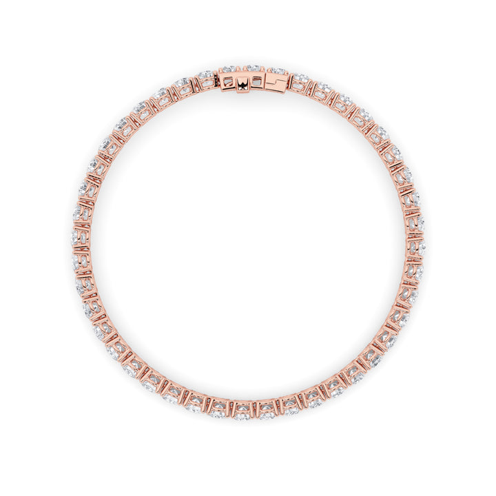 9Cttw Round Shaped Lab Grown Diamond (F/VS) Tennis Bracelet in 14K Gold