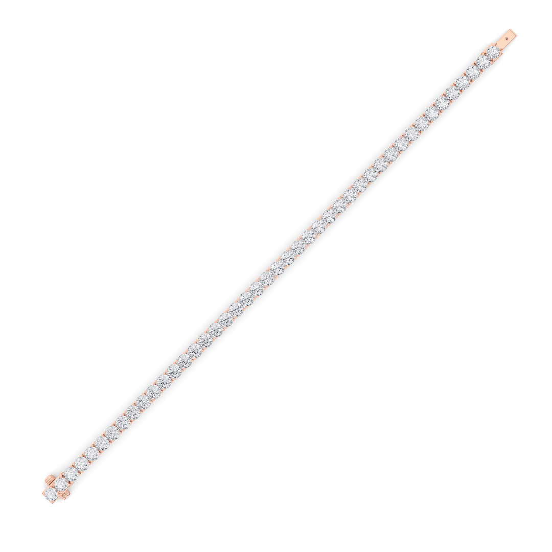9Cttw Round Shaped Lab Grown Diamond (F/VS) Tennis Bracelet in 14K Gold