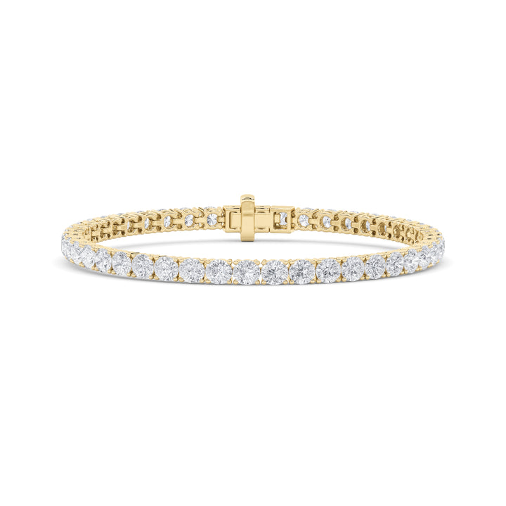 9.5Cttw Round Shaped Lab Grown Diamond (F/VS)  Bracelet in 14K Gold