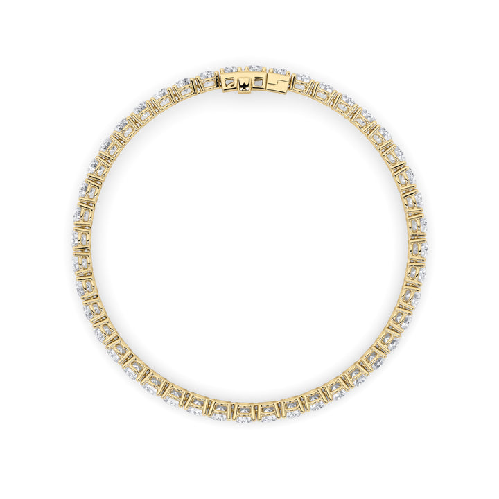9.5Cttw Round Shaped Lab Grown Diamond (F/VS)  Bracelet in 14K Gold