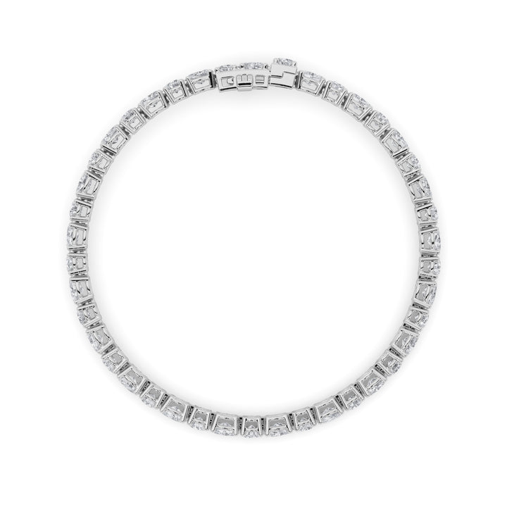 6.75Cttw Oval Shaped Lab Grown Diamond (F/VS)  Bracelet in 14K Gold