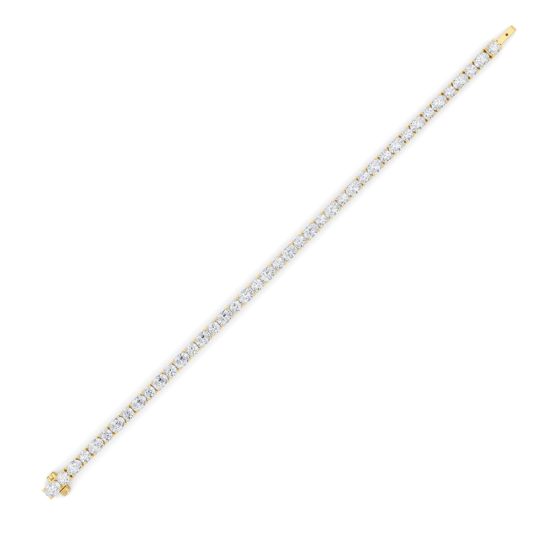 6.75Cttw Oval Shaped Lab Grown Diamond (F/VS)  Bracelet in 14K Gold