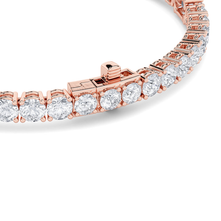 10Cttw Emerald Shaped Lab Grown Diamond (F/VS) East West Station Bracelet in 14K Gold