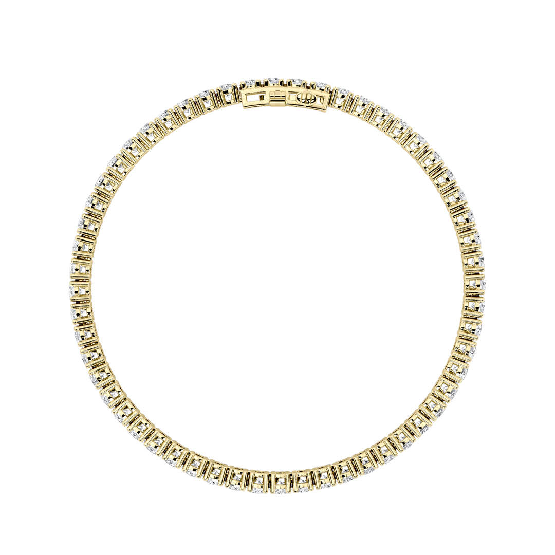 5Cttw Round Shaped Lab Grown Diamond Tennis Bracelet in 14K Gold (F/VS)