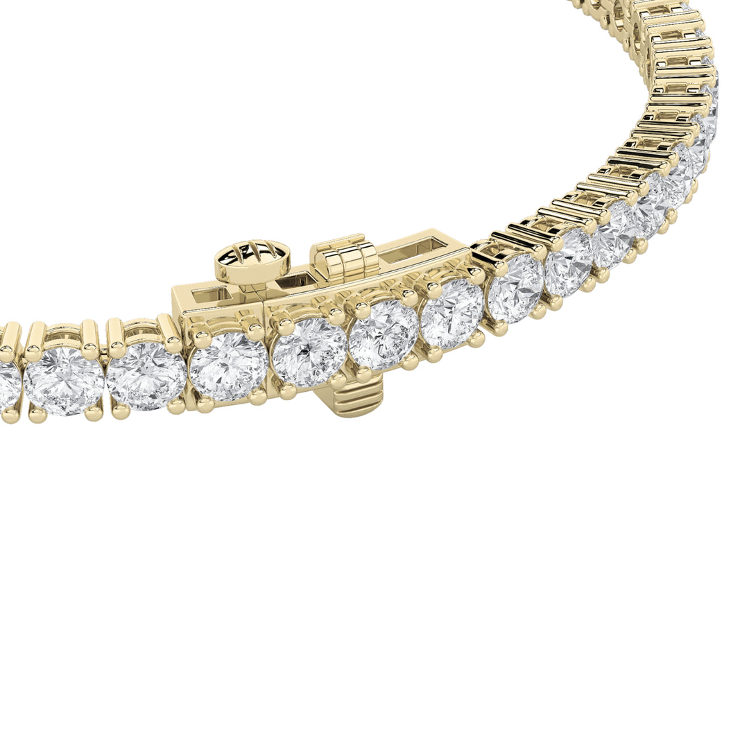 5Cttw Round Shaped Lab Grown Diamond Tennis Bracelet in 14K Gold (F/VS)