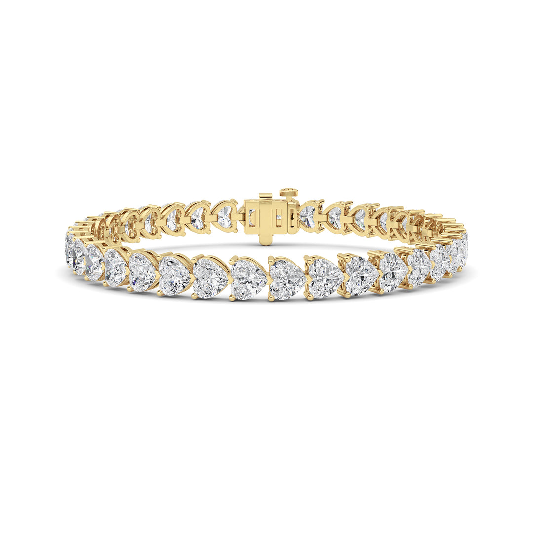 Heart Lab Grown Diamond (F/VS ) Bracelet Bracelet in 14K Gold