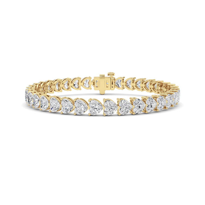 Heart Lab Grown Diamond (F/VS ) Bracelet Bracelet in 14K Gold