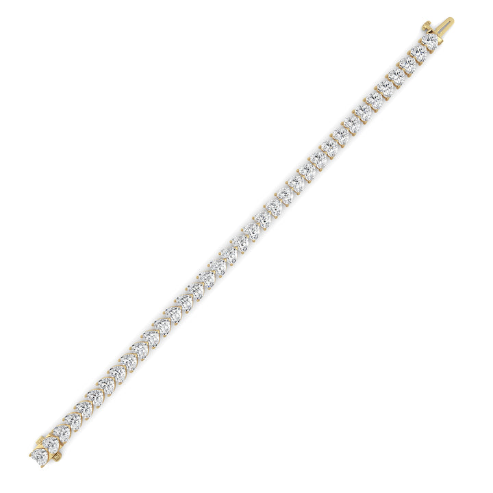 Heart Lab Grown Diamond (F/VS ) Bracelet Bracelet in 14K Gold