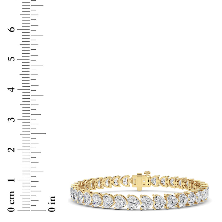 Heart Lab Grown Diamond (F/VS ) Bracelet Bracelet in 14K Gold