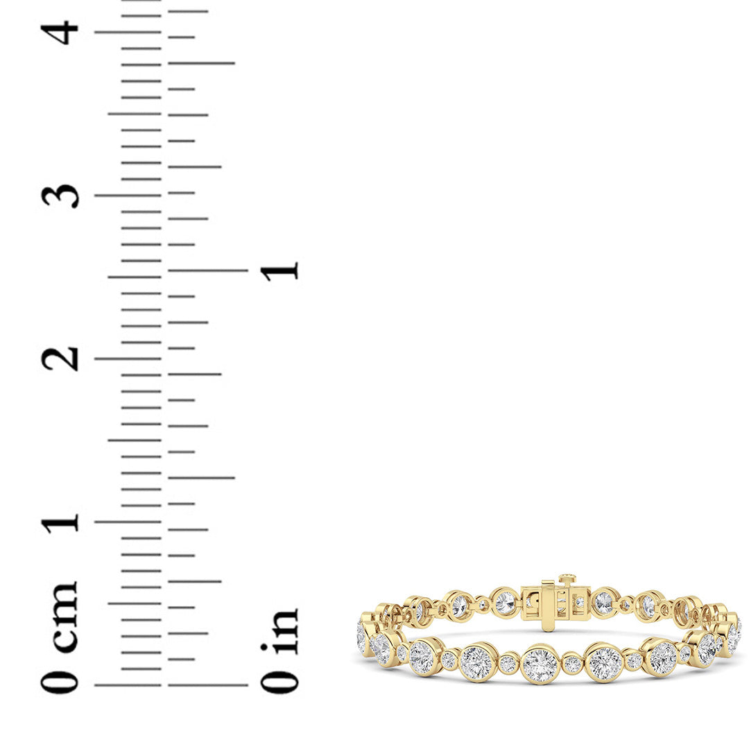 Round Lab Grown Diamond (F/VS ) Bracelet Bracelet in 14K Gold