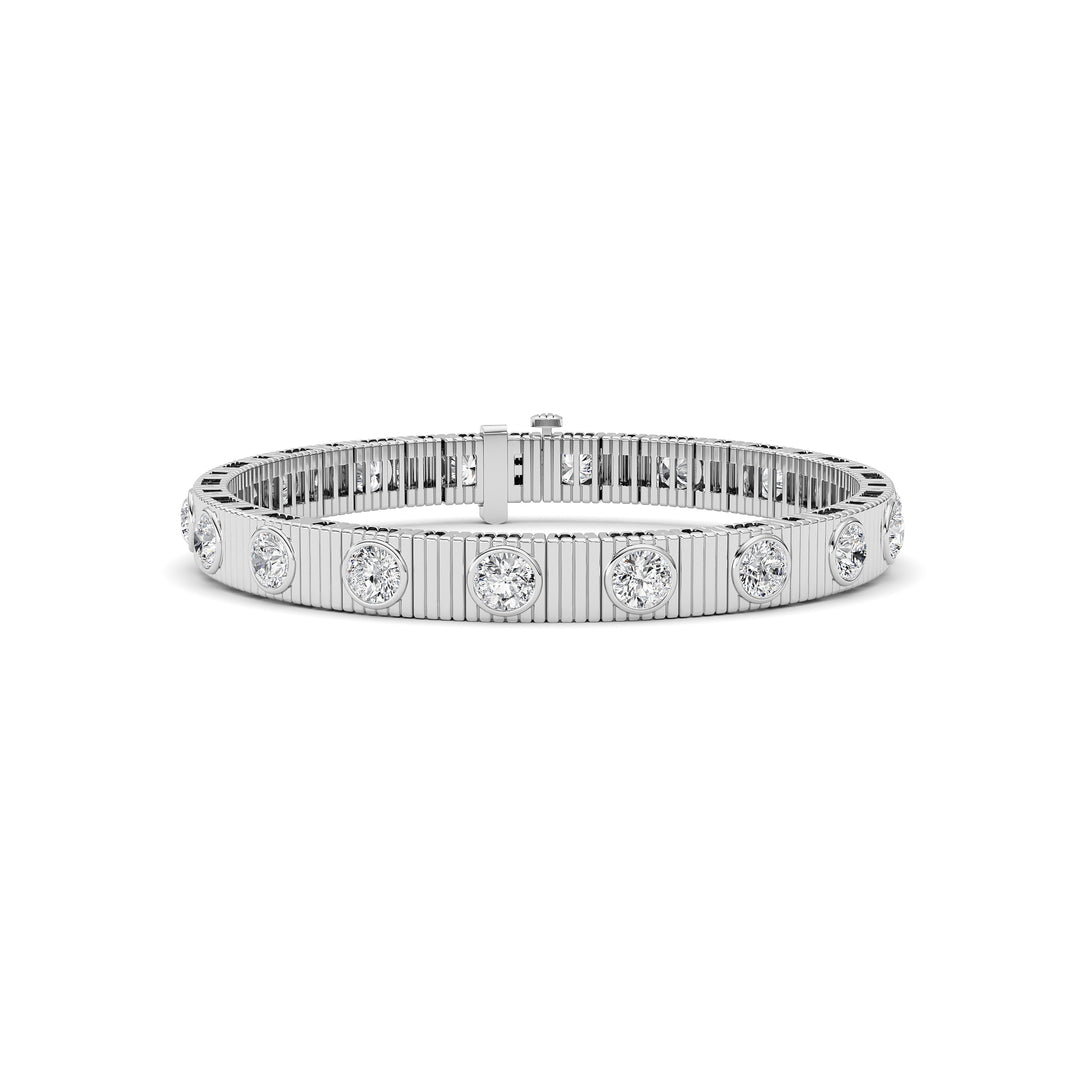 Round Lab Grown Diamond (F/VS ) Bracelet Bracelet in 14K Gold