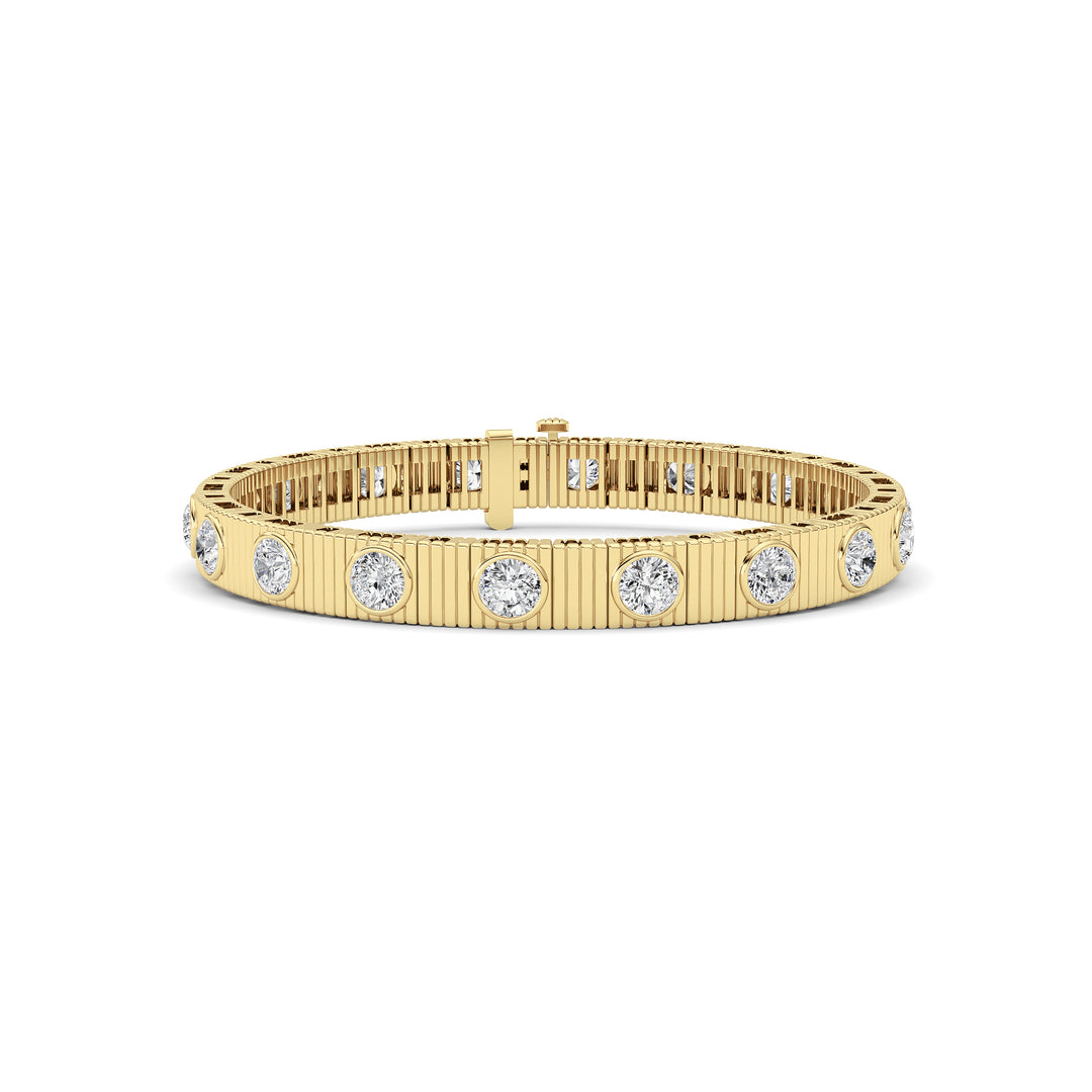 Round Lab Grown Diamond (F/VS ) Bracelet Bracelet in 14K Gold