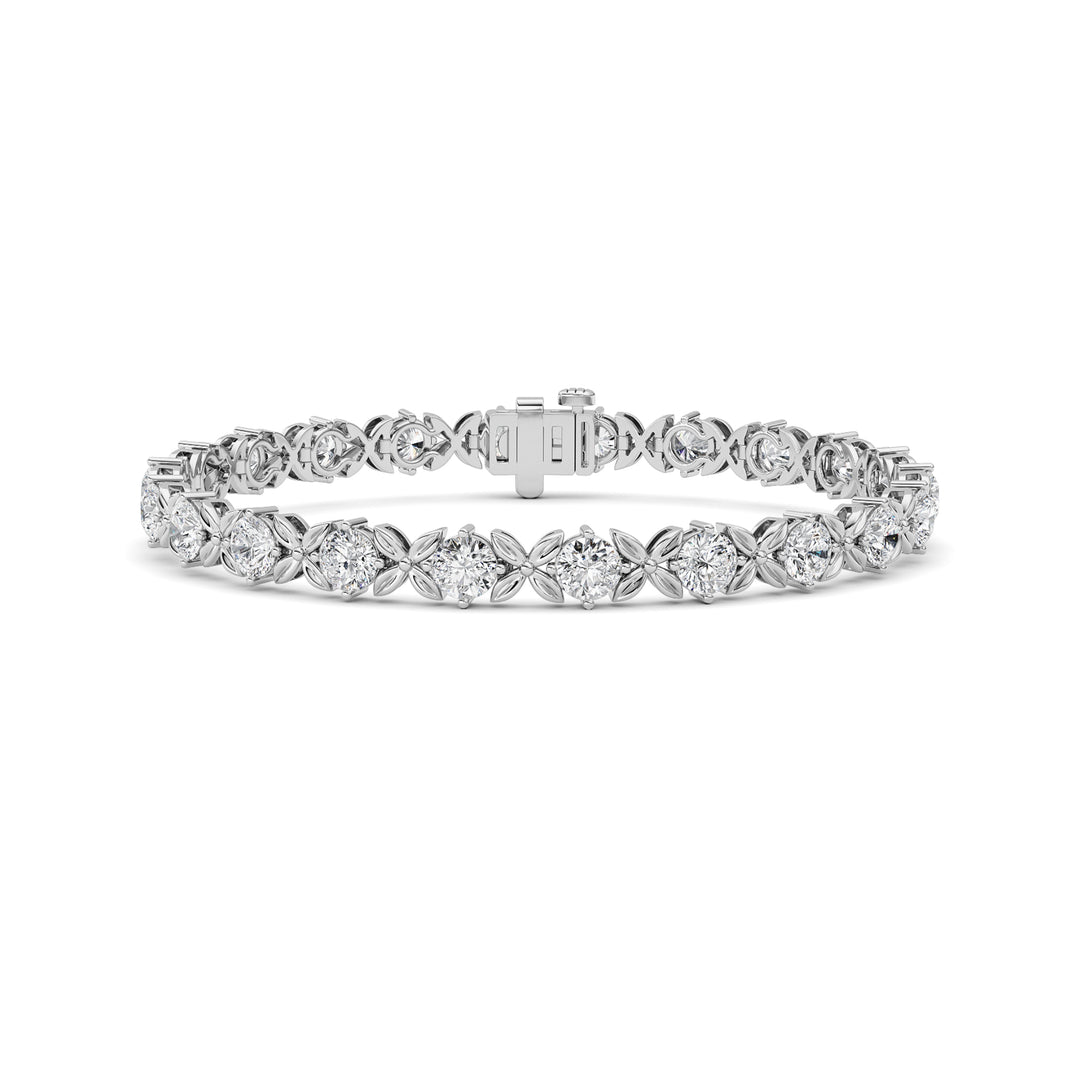 Round Lab Grown Diamond (F/VS ) Bracelet Bracelet in 14K Gold