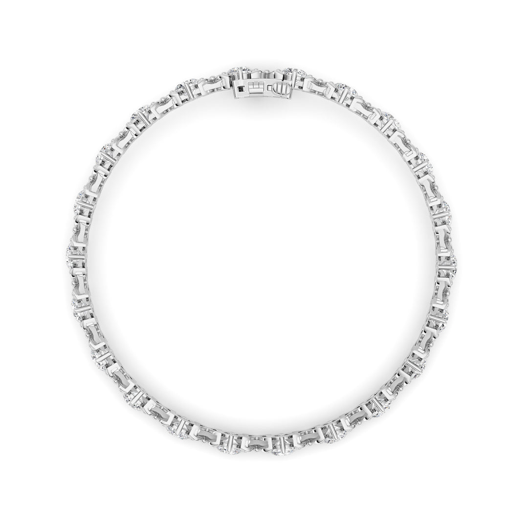 Round Lab Grown Diamond (F/VS ) Bracelet Bracelet in 14K Gold