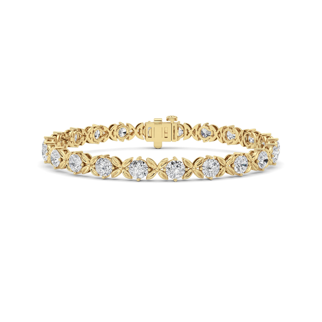 Round Lab Grown Diamond (F/VS ) Bracelet Bracelet in 14K Gold