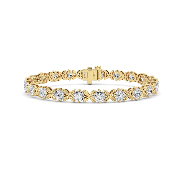 Round Lab Grown Diamond (F/VS ) Bracelet Bracelet in 14K Gold