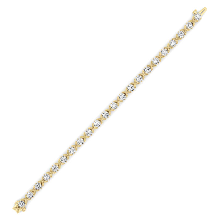 Round Lab Grown Diamond (F/VS ) Bracelet Bracelet in 14K Gold