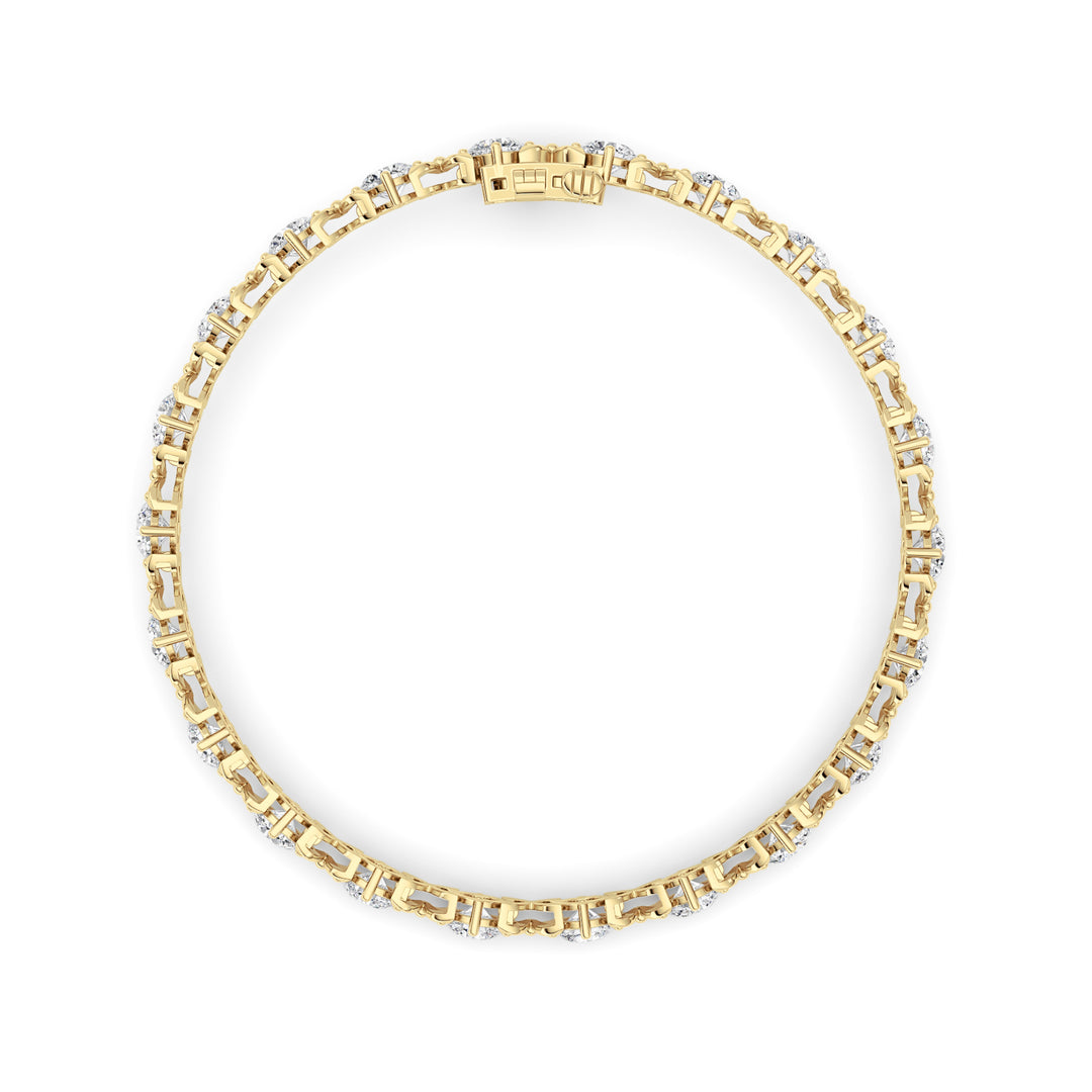 Round Lab Grown Diamond (F/VS ) Bracelet Bracelet in 14K Gold