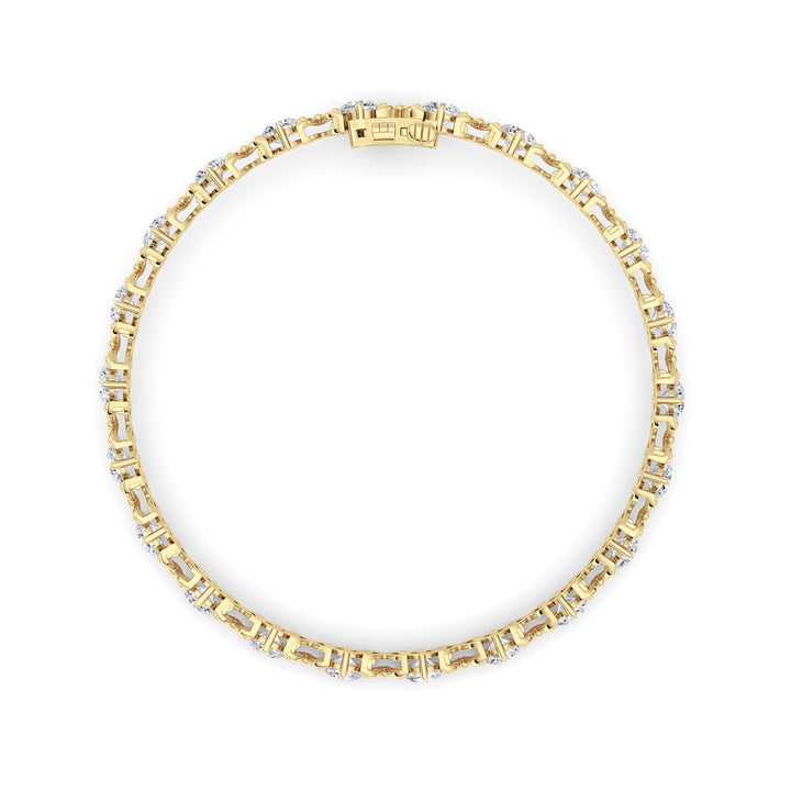 Round Lab Grown Diamond (F/VS ) Bracelet Bracelet in 14K Gold