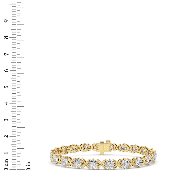 Round Lab Grown Diamond (F/VS ) Bracelet Bracelet in 14K Gold