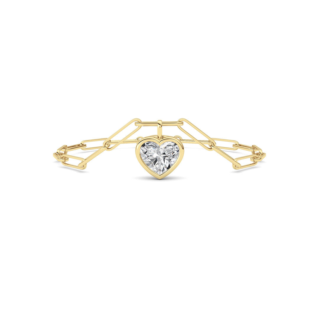 Heart Lab Grown Diamond (F/VS ) Bracelet Bracelet in 14K Gold