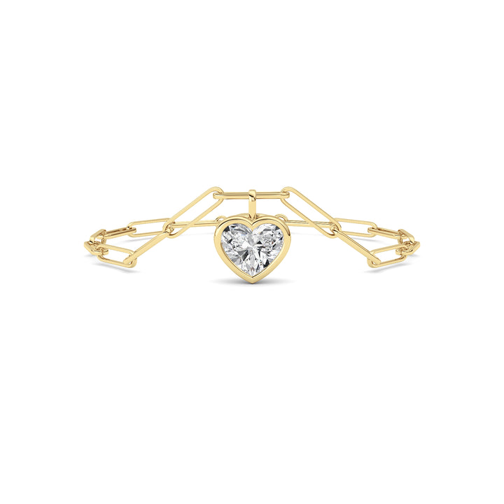 Heart Lab Grown Diamond (F/VS ) Bracelet Bracelet in 14K Gold