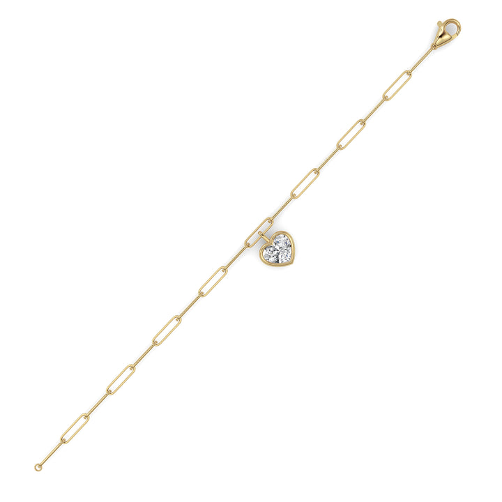 Heart Lab Grown Diamond (F/VS ) Bracelet Bracelet in 14K Gold