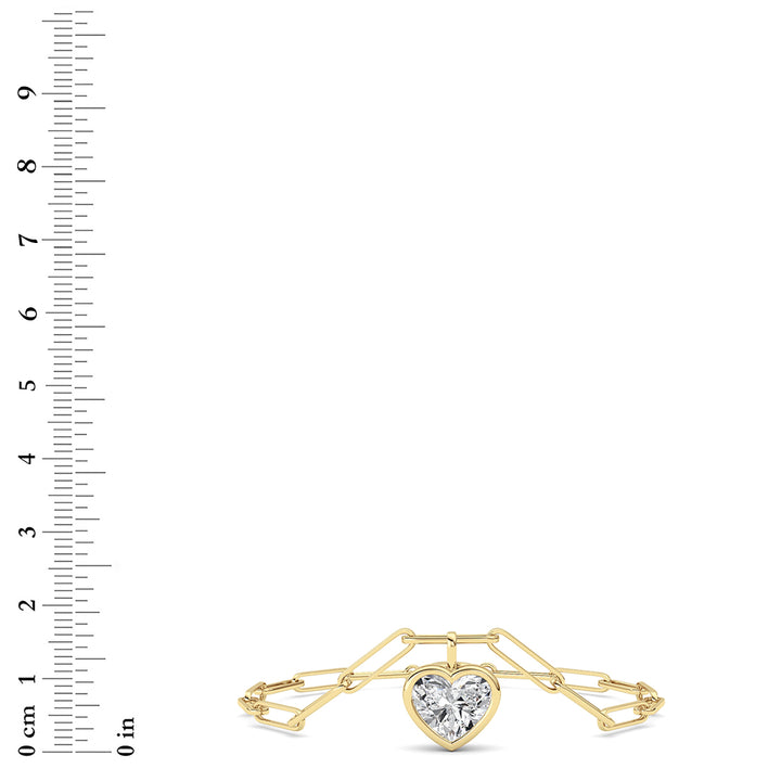 Heart Lab Grown Diamond (F/VS ) Bracelet Bracelet in 14K Gold