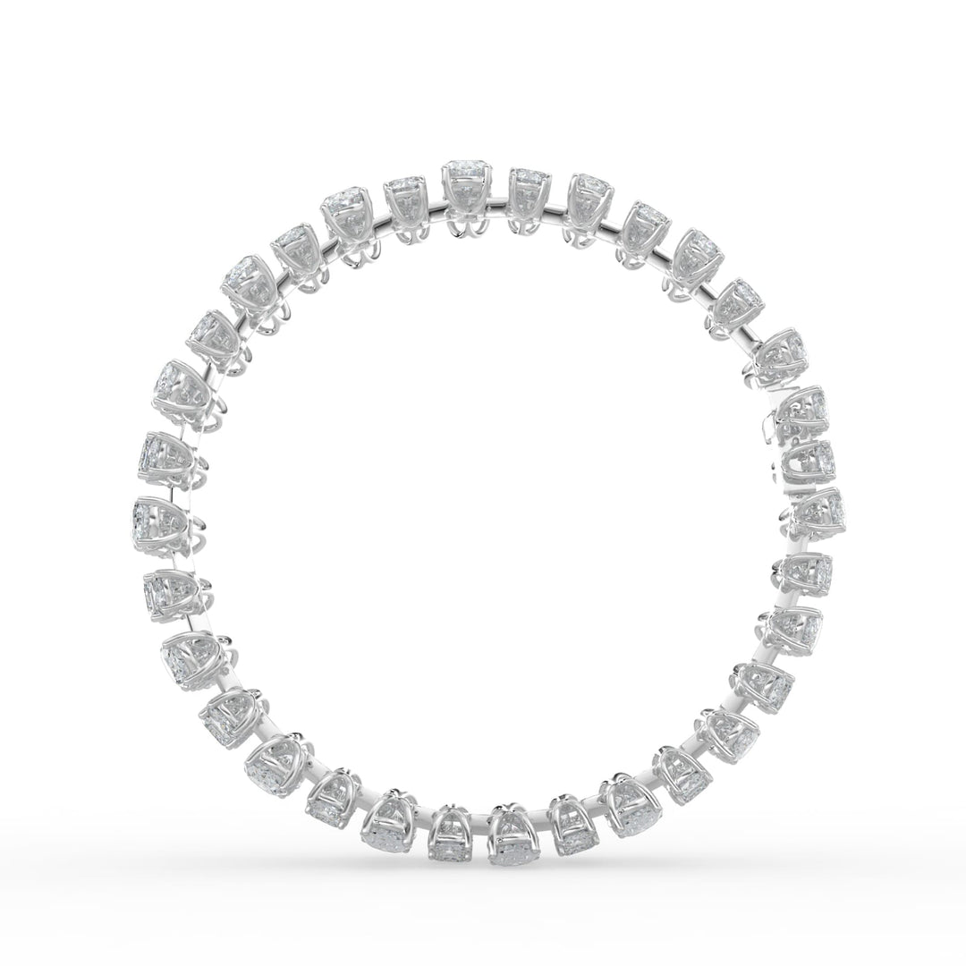 34.5Cttw Emerald Shaped Lab Grown Diamond (F/VS)  Bracelet in 14K Gold